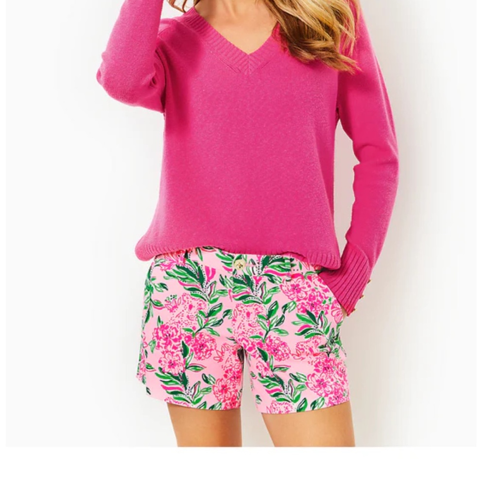 NEW Lilly Pulitzer Callahan Stretch Shorts, Conch Shell Pink Koala La La Size 10